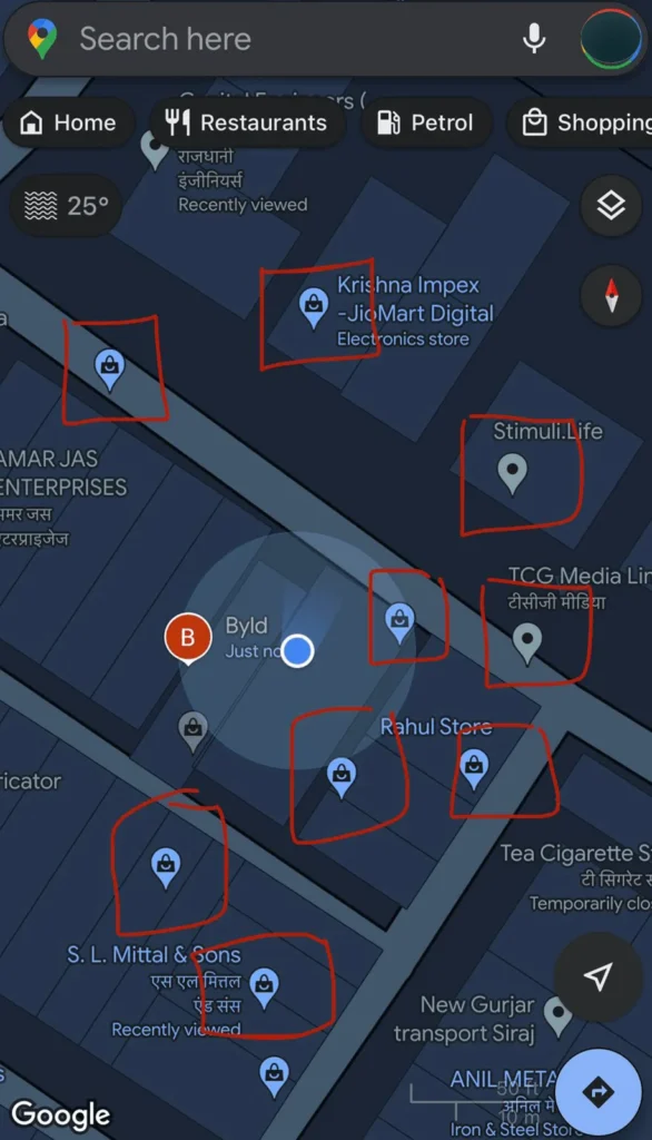 Pincode of My Current Location by GPS and Google Map 6 location tags on map to find current location pincode