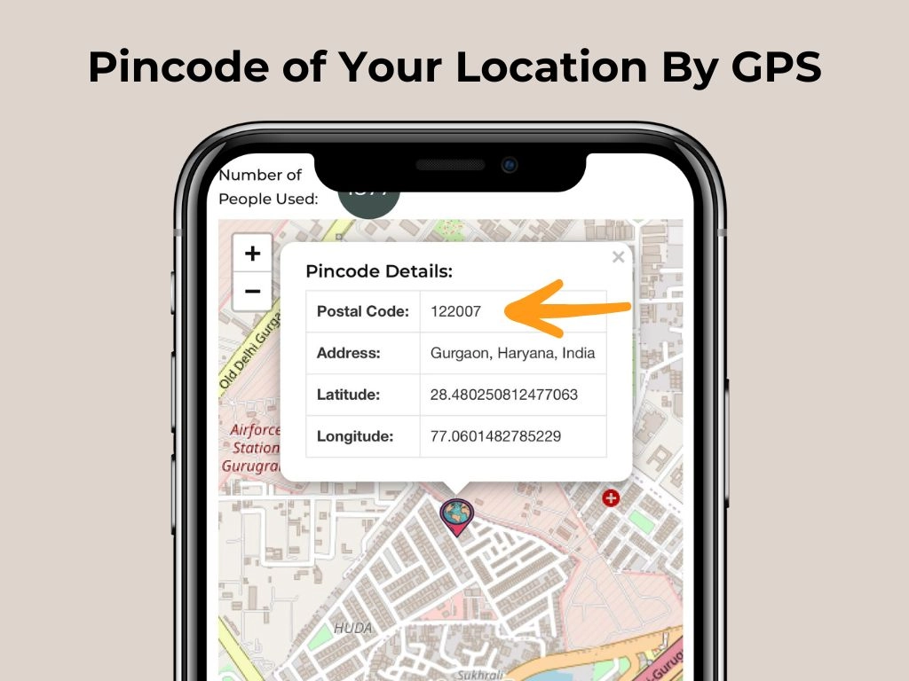 pincode of my location by GPS